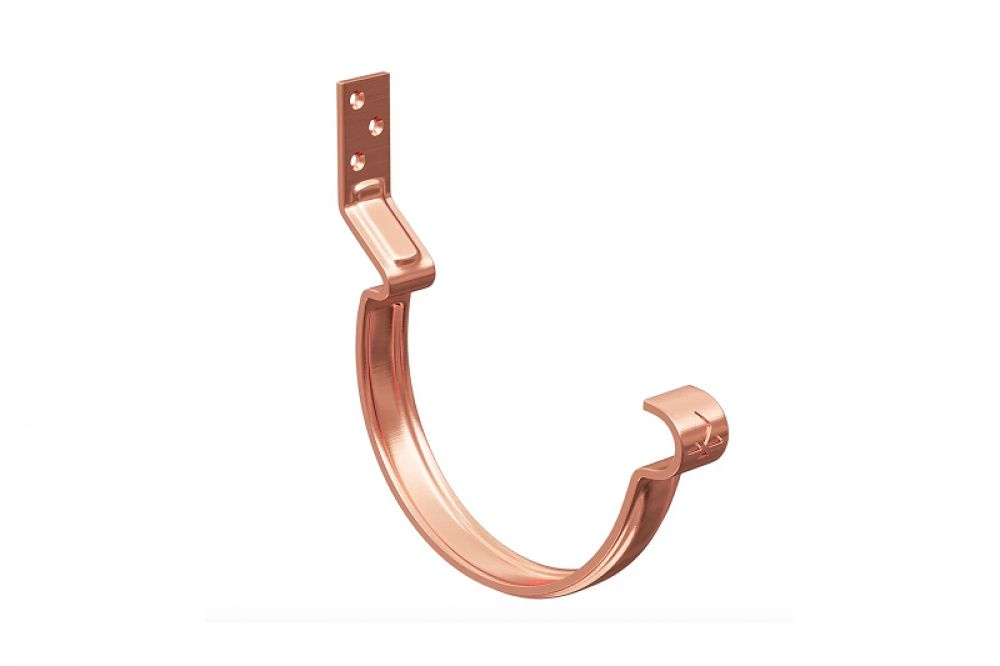 Водосточная система Aquasystem МЕДЬ КРЮК КРЕПЛЕНИЯ ЖЕЛОБА КОРОТКИЙ С КОМПЛЕКТОМ КРЕПЛЕНИЯ 125/90 BC