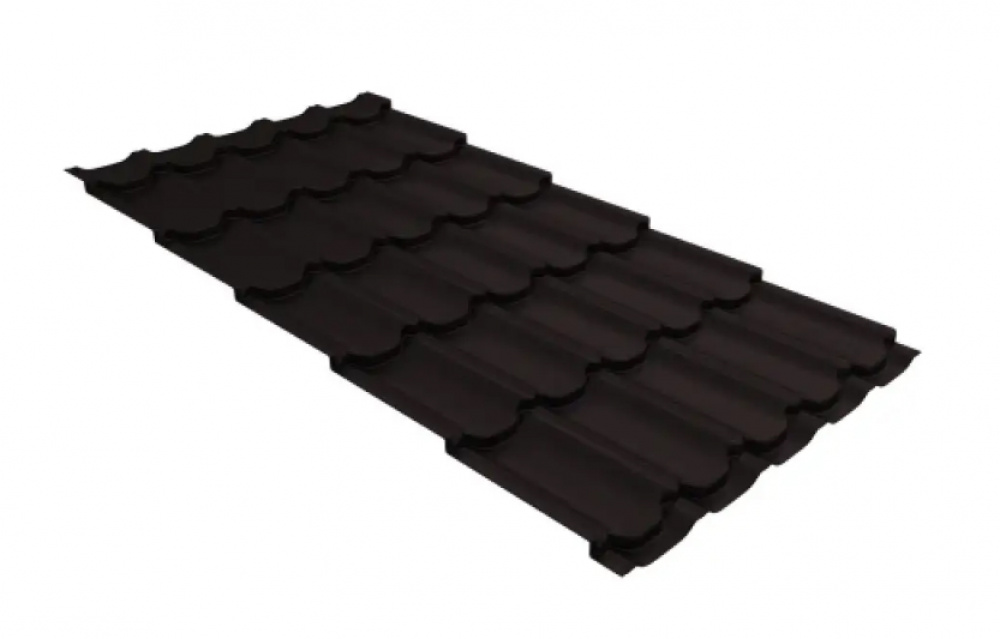 Металлочерепица Grand Line Kvinta Uno Satin Matt TX RAL 9005 черный