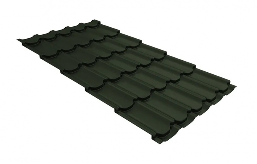 Металлочерепица Grand Line Kvinta Plus Satin Matt TX RAL 6020 хромовая зелень