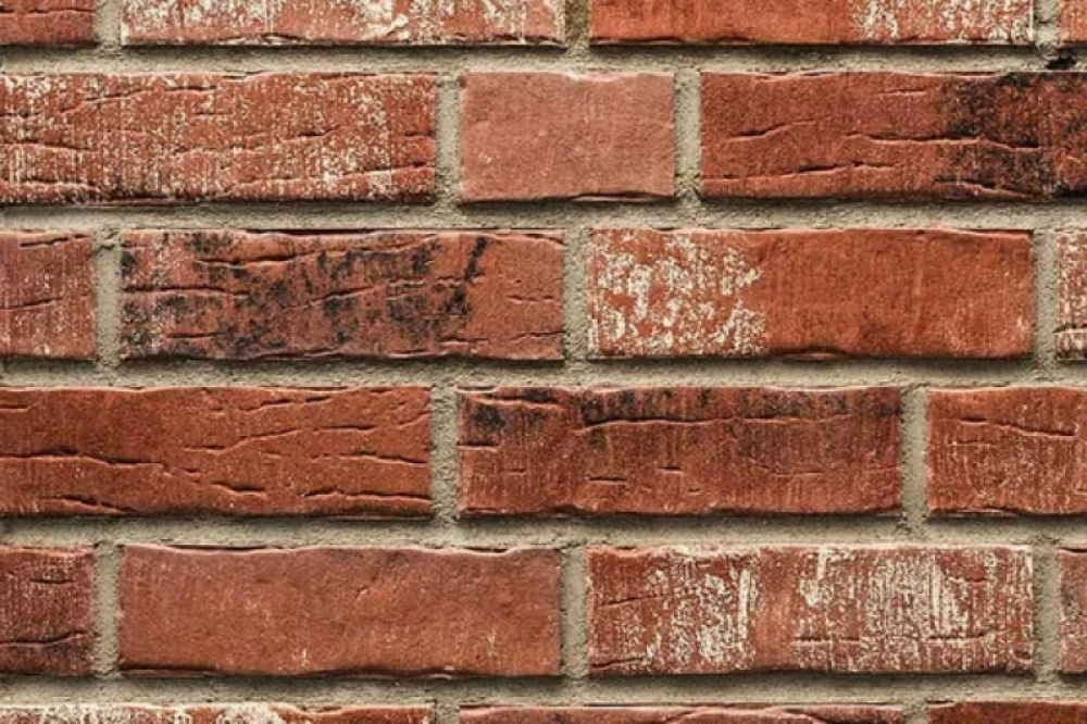 Клинкерная плитка Stroeher Steinlinge 374 shabbyrot рельефная NF14, 240*71*14 мм