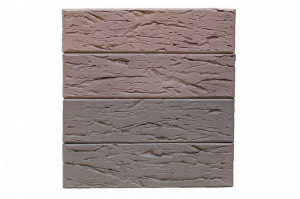 Кирпич облицовочный пустотелый ЛСР светло-коричневый флэш рустик, 250*120*65 мм