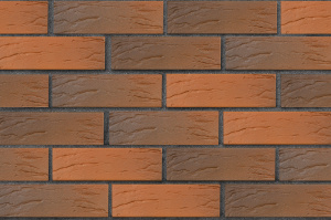 Кирпич облицовочный ЛСР красный флэшинг рустик, утолщенные стенки, М175, 250*120*65 мм