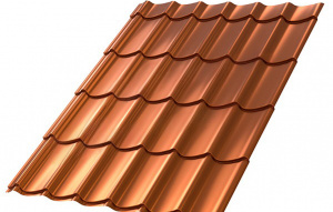 Металлочерепица МП Ламонтерра-XL (AGNETA-20-Copper\Copper-0.5)