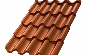 Металлочерепица МП Монтерроса-S (AGNETA-03-Copper\Copper-0.5)