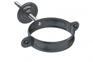 Водосточная система Aquasystem  PE Хомут с комплектом крепления, 90/125 RAL7024