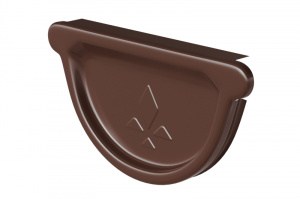 Водосточная система Aquasystem PU Заглушка универсальная с резиновым уплотнителем, 90/125 RAL8017