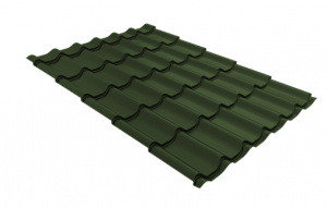 Металлочерепица Grand Line Classic Satin Matt TX RAL 6020 хромовая зелень